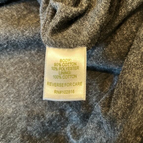 Garnet Hill Grey Asymmetrical Quilted Jacket Size 10/M - Picture 8 of 9